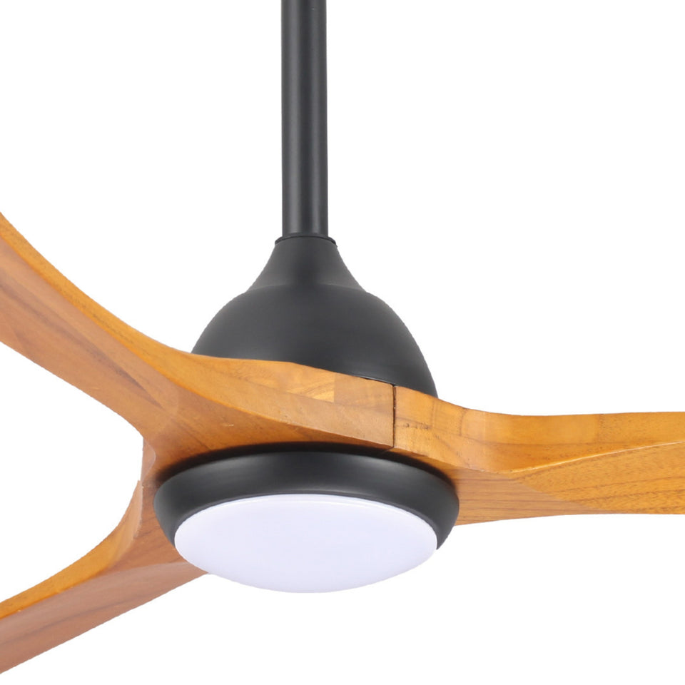Fanco Sanctuary 52'' (132cm) DC Ceiling Fan with LED Light - Black and Teak