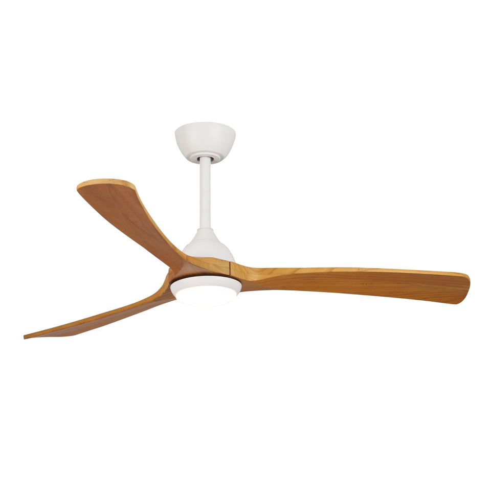 Fanco Sanctuary 52'' (132cm) DC Ceiling Fan with LED Light - White and Teak