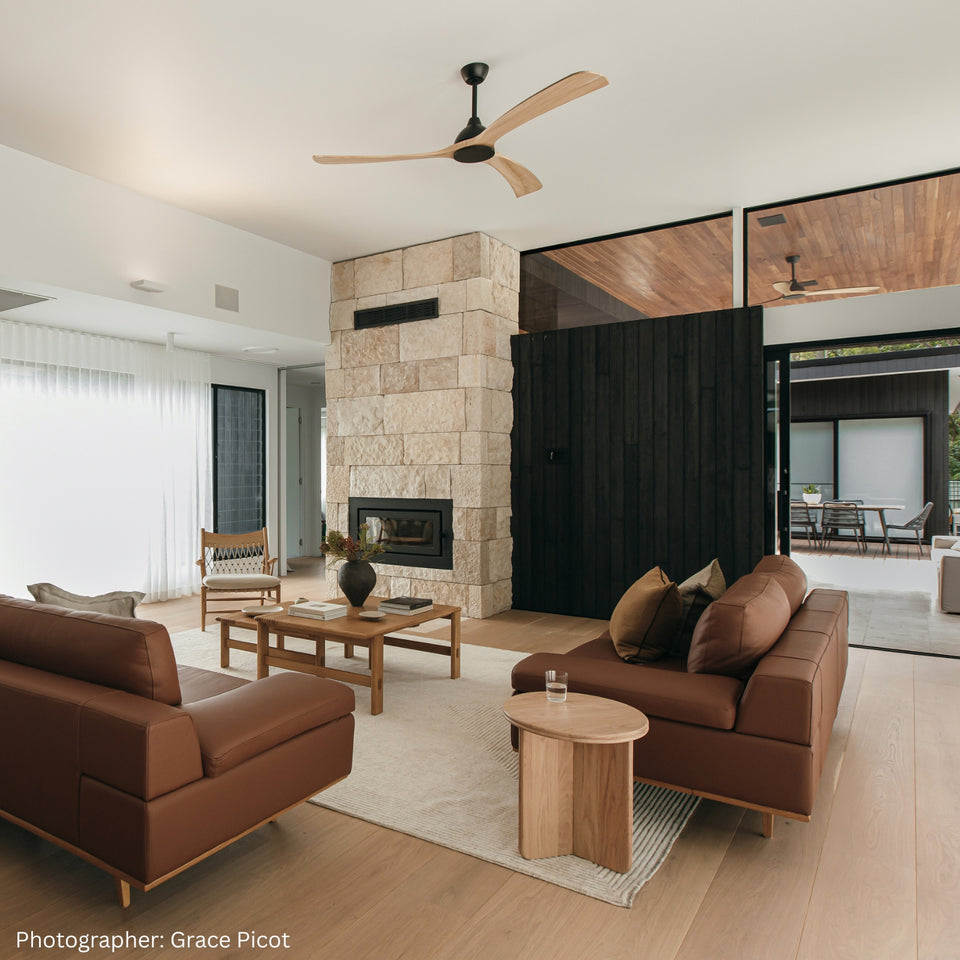 Fanco Sanctuary 92'' (234cm) DC Ceiling Fan - Black and Natural