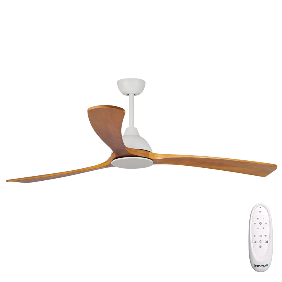 Fanco Sanctuary 70'' (178cm) DC Ceiling Fan - White and Teak