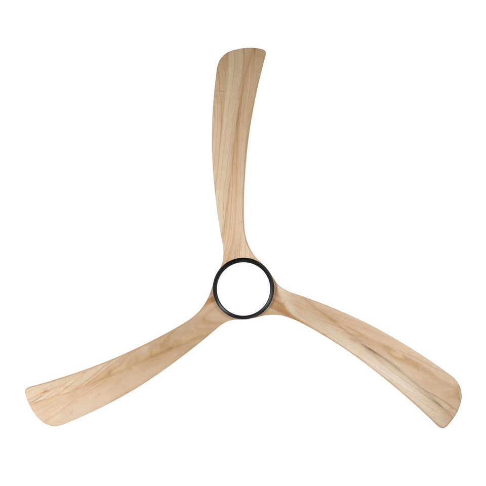 Fanco Sanctuary 70'' (178cm) DC Ceiling Fan with LED Light - Black and Natural
