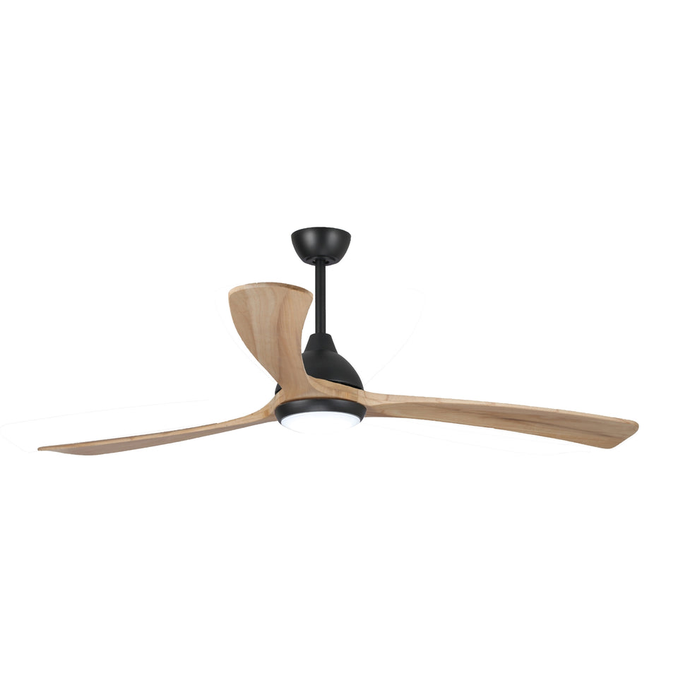 Fanco Sanctuary 70'' (178cm) DC Ceiling Fan with LED Light - Black and Natural