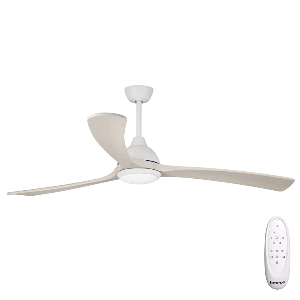 Fanco Sanctuary 70'' (178cm) DC Ceiling Fan with LED Light - White and Whitewash