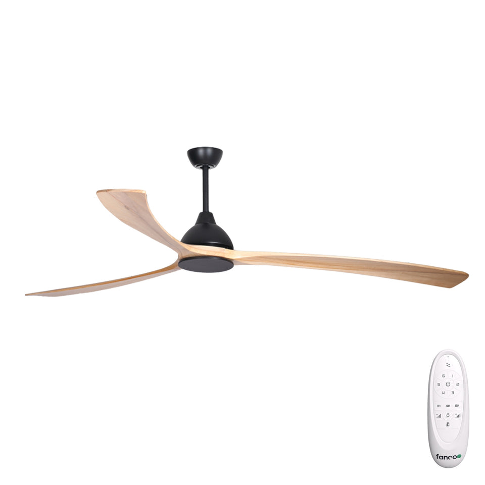 Fanco Sanctuary 86'' (218cm) DC Ceiling Fan - Black and Natural