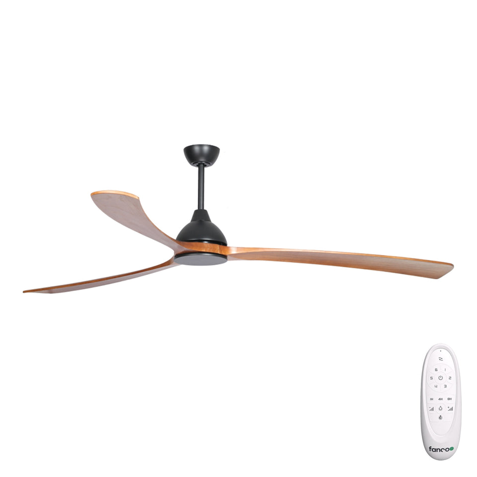 Fanco Sanctuary 86'' (218cm) DC Ceiling Fan - Black and Teak