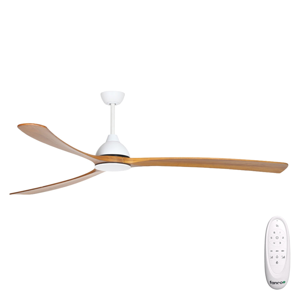 Fanco Sanctuary 86'' (218cm) DC Ceiling Fan - White and Teak