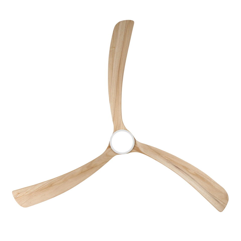 Fanco Sanctuary 86'' (218cm) DC Ceiling Fan with LED Light - White and Natural