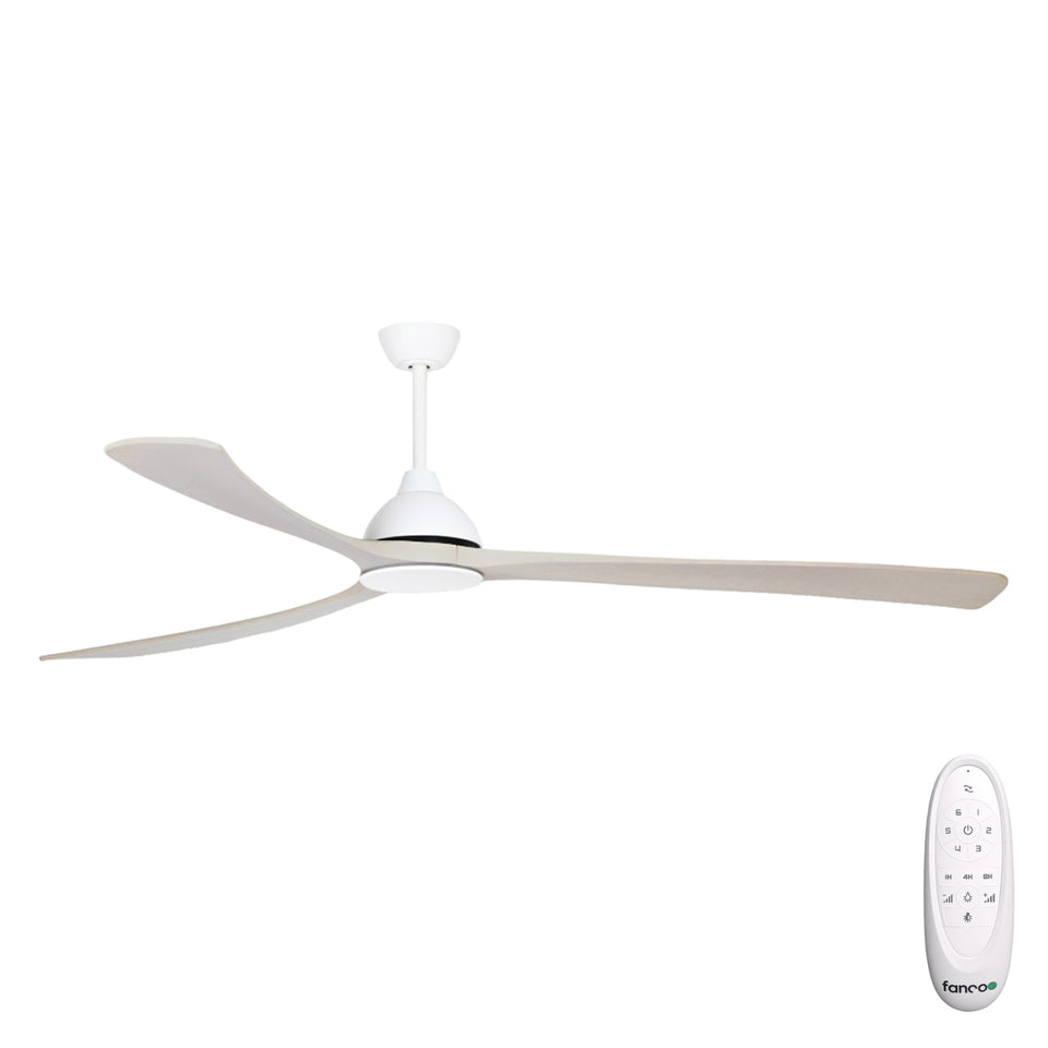 Fanco Sanctuary 92'' (234cm) DC Ceiling Fan - White and Whitewash