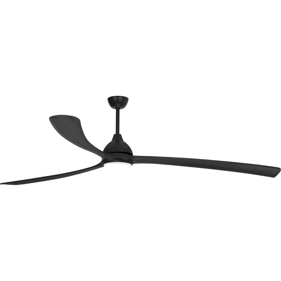 Fanco Sanctuary 92'' (234cm) DC Ceiling Fan with LED Light - Black and Black Timber