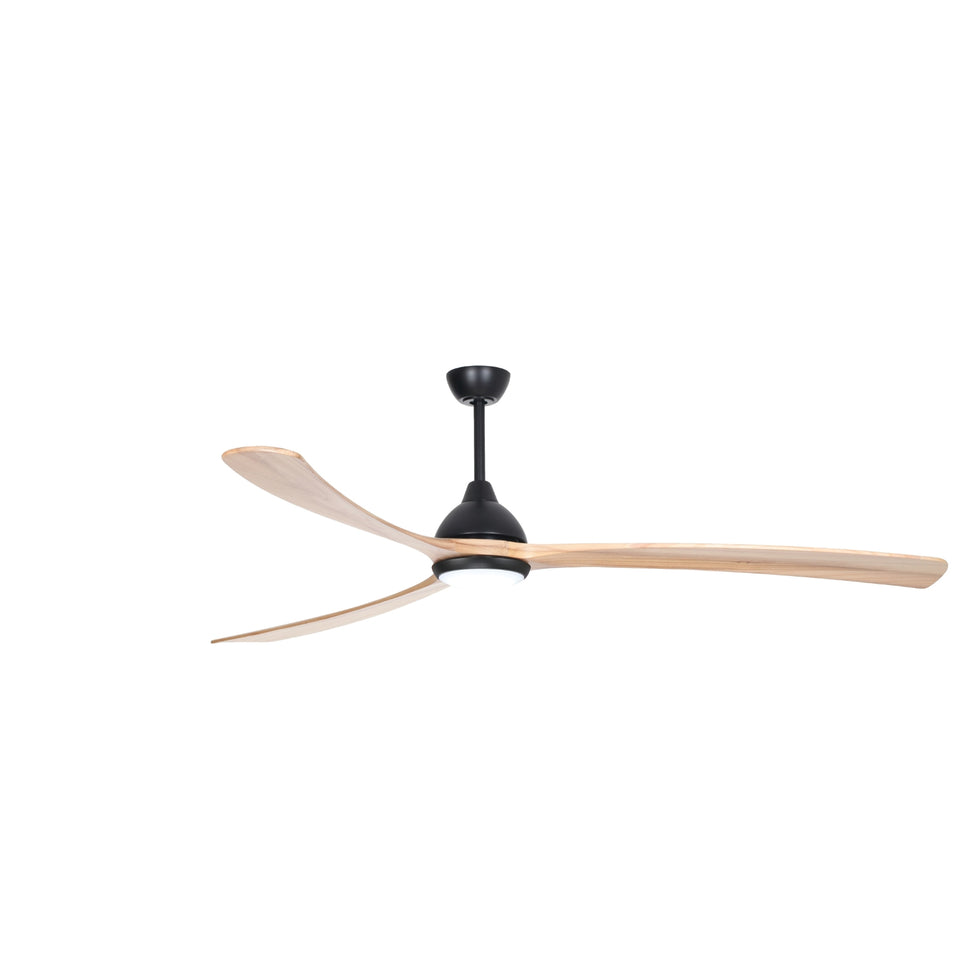 Fanco Sanctuary 92'' (234cm) DC Ceiling Fan with LED Light - Black and Natural