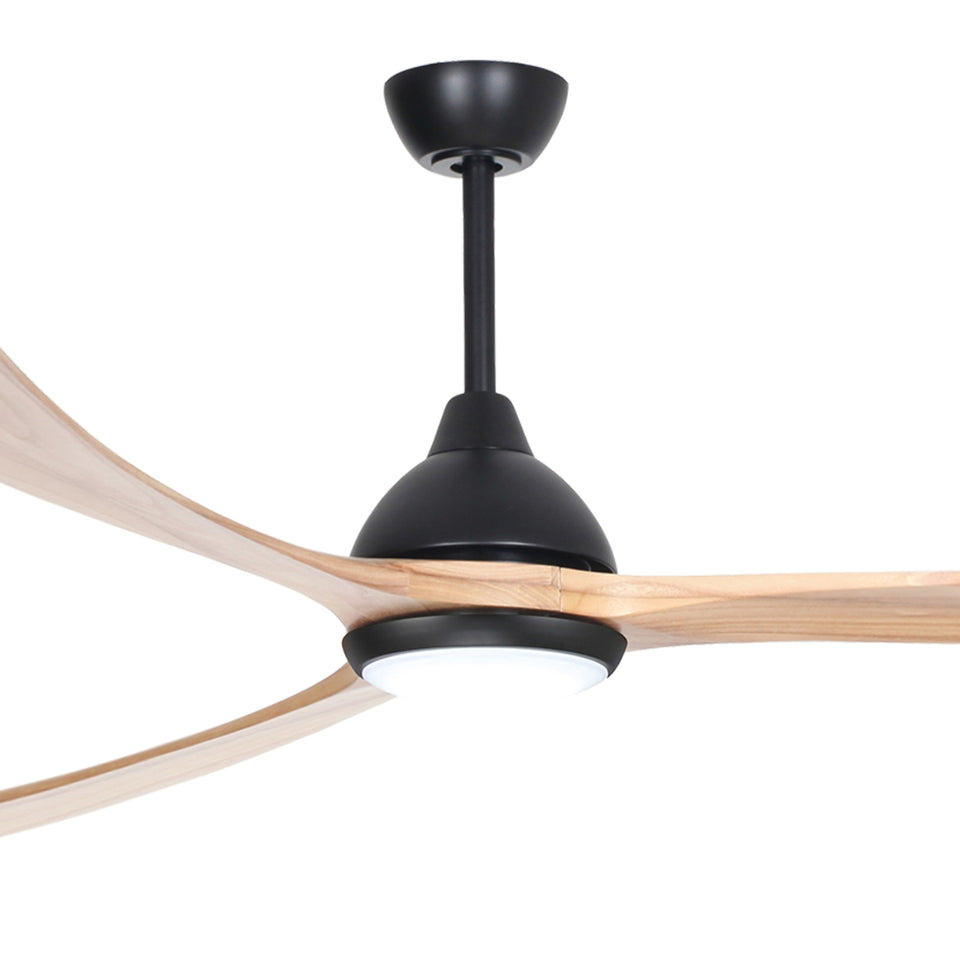 Fanco Sanctuary 92'' (234cm) DC Ceiling Fan with LED Light - Black and Natural