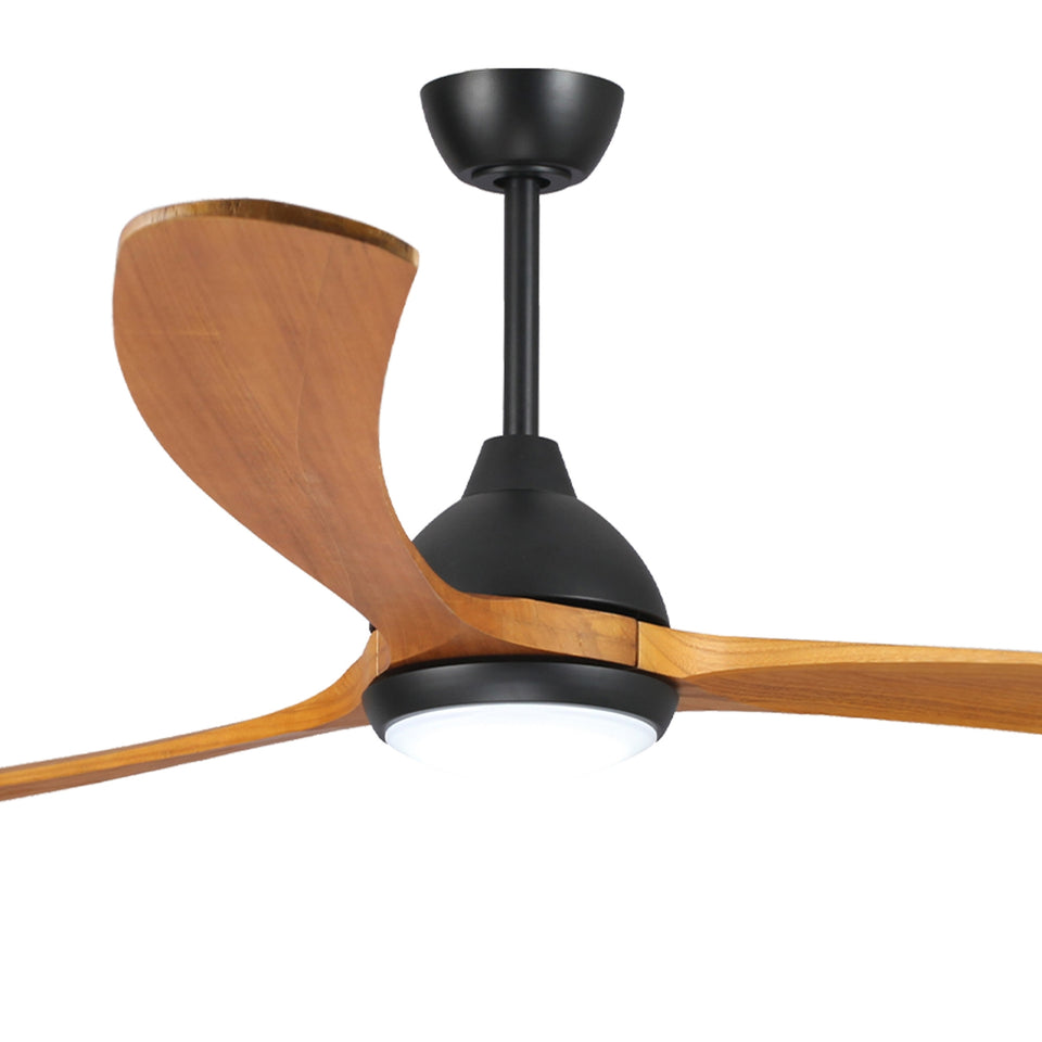 Fanco Sanctuary 92'' (234cm) DC Ceiling Fan with LED Light - Black and Teak