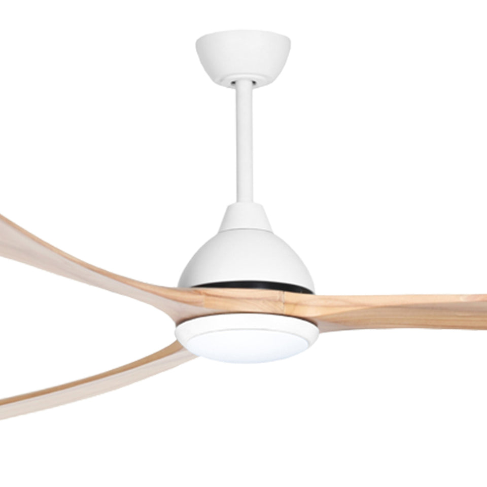 Fanco Sanctuary 92'' (234cm) DC Ceiling Fan with LED Light - White and Natural
