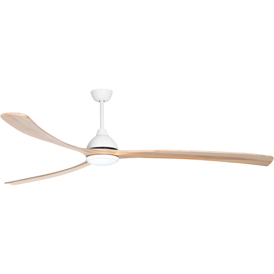 Fanco Sanctuary 92'' (234cm) DC Ceiling Fan with LED Light - White and Natural