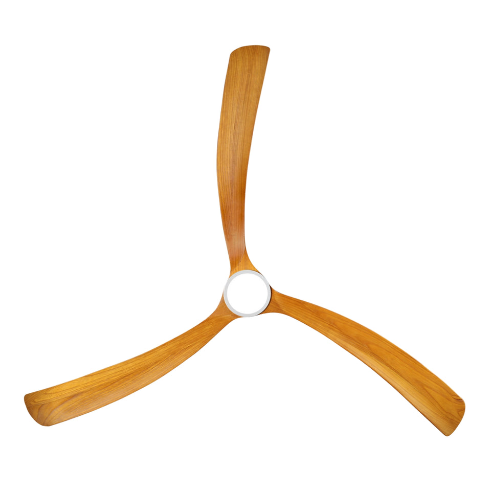 Fanco Sanctuary 92'' (234cm) DC Ceiling Fan with LED Light - White and Teak