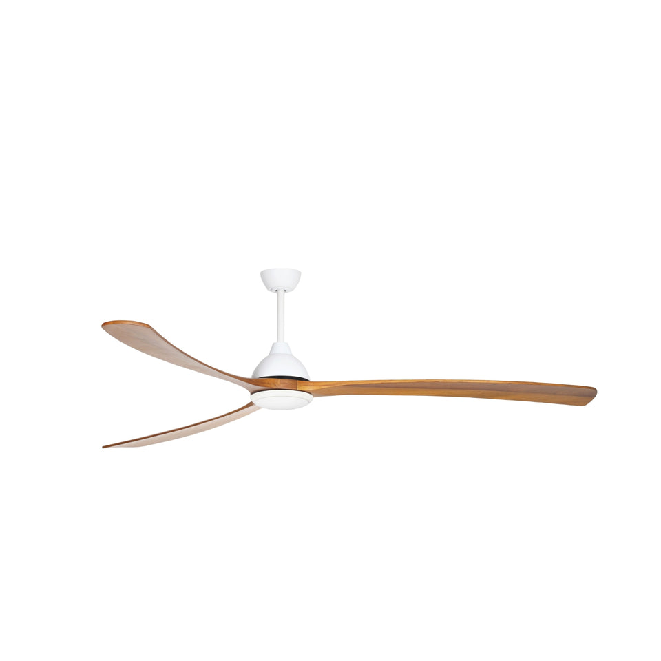 Fanco Sanctuary 92'' (234cm) DC Ceiling Fan with LED Light - White and Teak