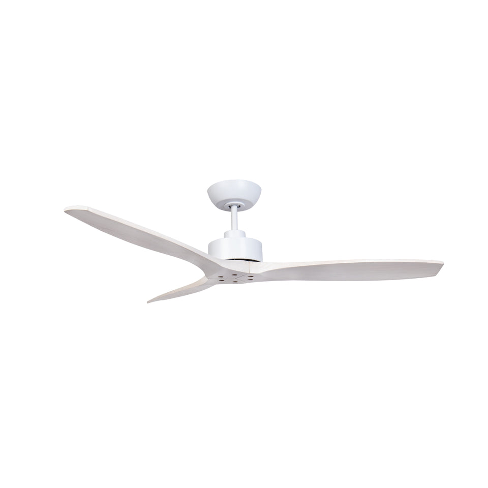 Fanco Wynd V3  54'' (137cm) DC Ceiling Fan - White and Handcrafted Timber Blades Whitewash