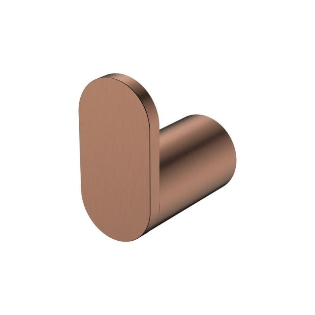 Fienza Empire Slim Single Robe Hook Brushed Copper