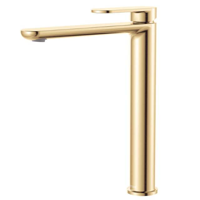 Fienza Empire Slim Tall Basin Mixer Cold Start Urban Brass