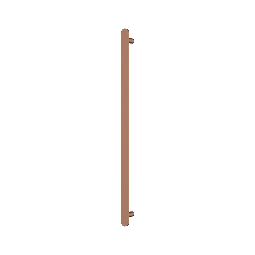 Fienza Empire Slim Vertical Heated Towel Rail 60 x 900mm Brushed Copper 889900CO - The Blue Space