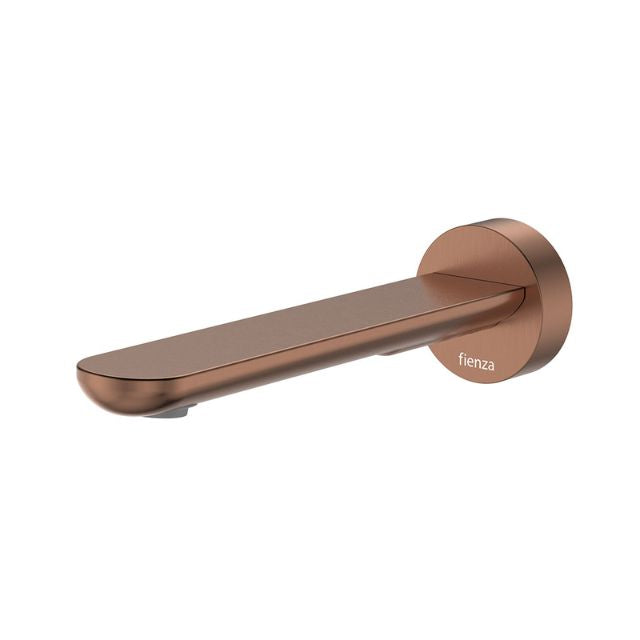 Fienza Empire Slim Wall Basin/Bath Outlet 180mm Round Plate Brushed Copper