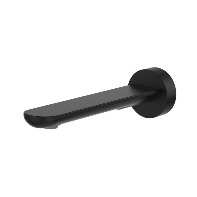Fienza Empire Slim Wall Basin/Bath Outlet 180mm Round Plate Matte Black