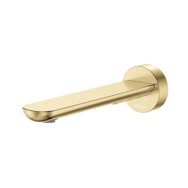 Fienza Empire Slim Wall Basin/Bath Outlet 180mm Round Plate Urban Brass