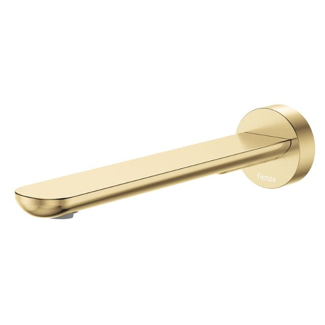 Fienza Empire Slim Wall Bath/Basin Outlet 220mm Round Plate Urban Brass