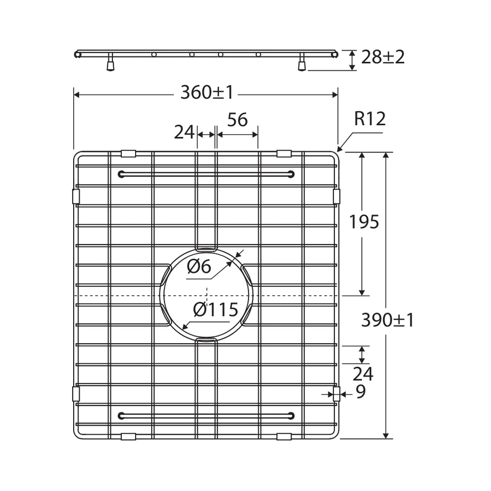 Fienza Hana 29L Double Sink Protector, Stainless Steel