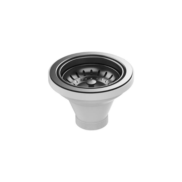 Fienza Hana Sink Basket Waste Carbon Metal 50X90mm With Extended Bolt