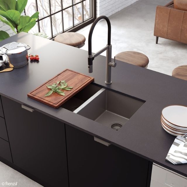 Fienza Hana Sink Colander Tray Carbon Metal 160X450X50mm