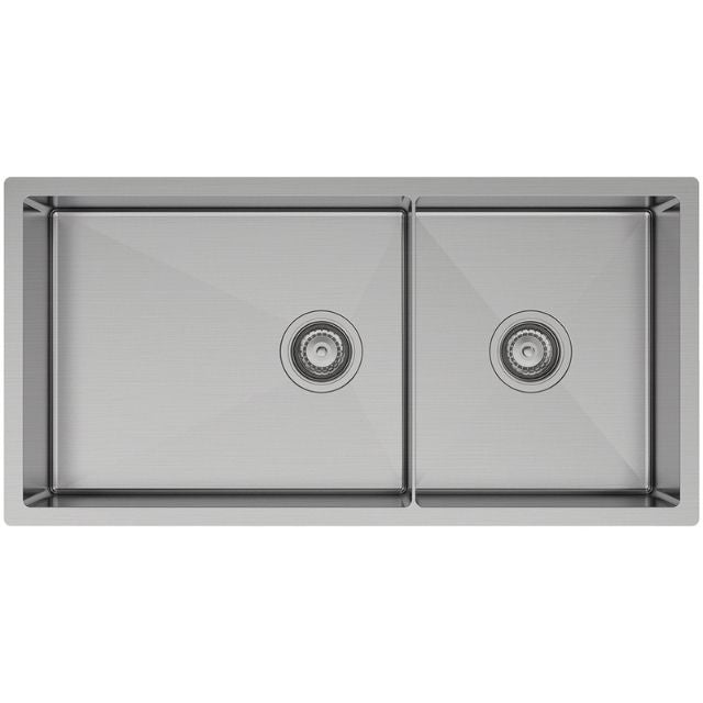 Fienza Hana Double Bowl Sink 40L-27L Slim Divider Top/Undermount 892X450X200mm