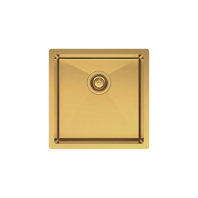 Fienza Hana Single Bowl Sink 32L Rugged Brass Includes Sink Protect Top/Undermount 450X450X200mm