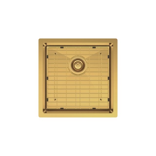 Fienza Hana Single Bowl Sink 32L Rugged Brass Includes Sink Protect Top/Undermount 450X450X200mm