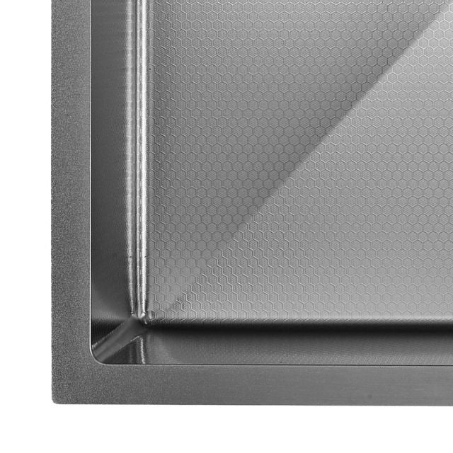 Fienza Hana Single Bowl Sink 40L Anti Scratch Gun Metal 550X450X200mm