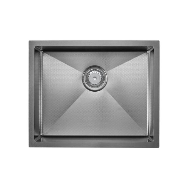 Fienza Hana Single Bowl Sink 40L Anti Scratch Gun Metal 550X450X200mm