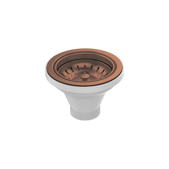 Fienza Hana Sink Basket Waste Brushed Copper 50X90mm With Extended Bolt