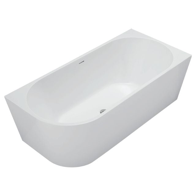 Fienza Isabella Acrylic Corner Bath 1700 with Overflow Gloss White