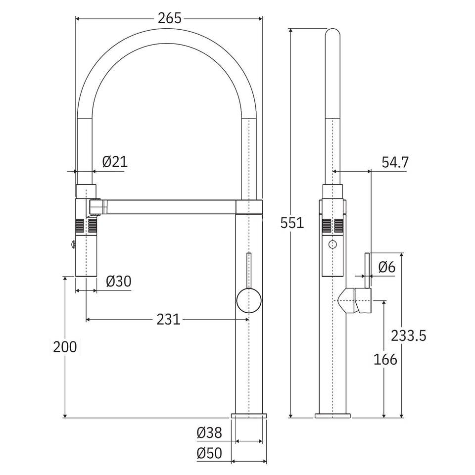 Fienza Kaya Pull Down Sink Mixer Brushed Nickel