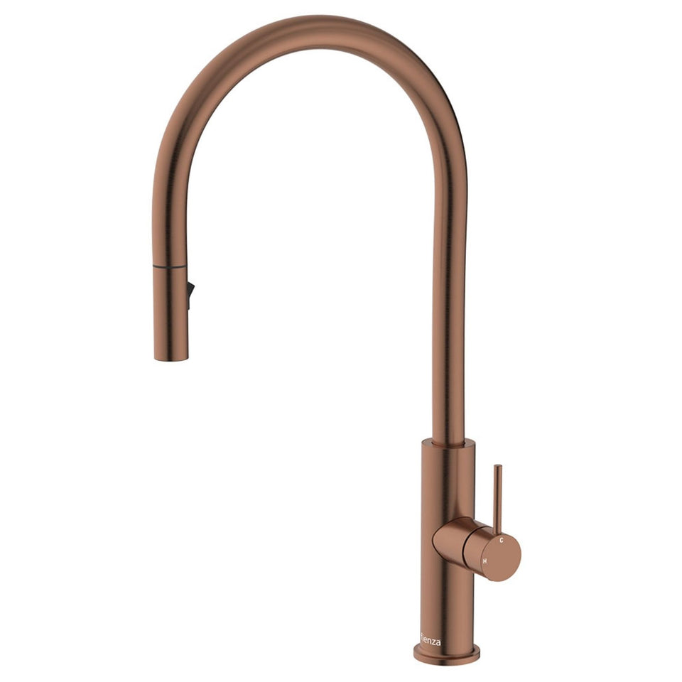 Fienza Kaya Pull Out Sink Mixer Brushed Copper