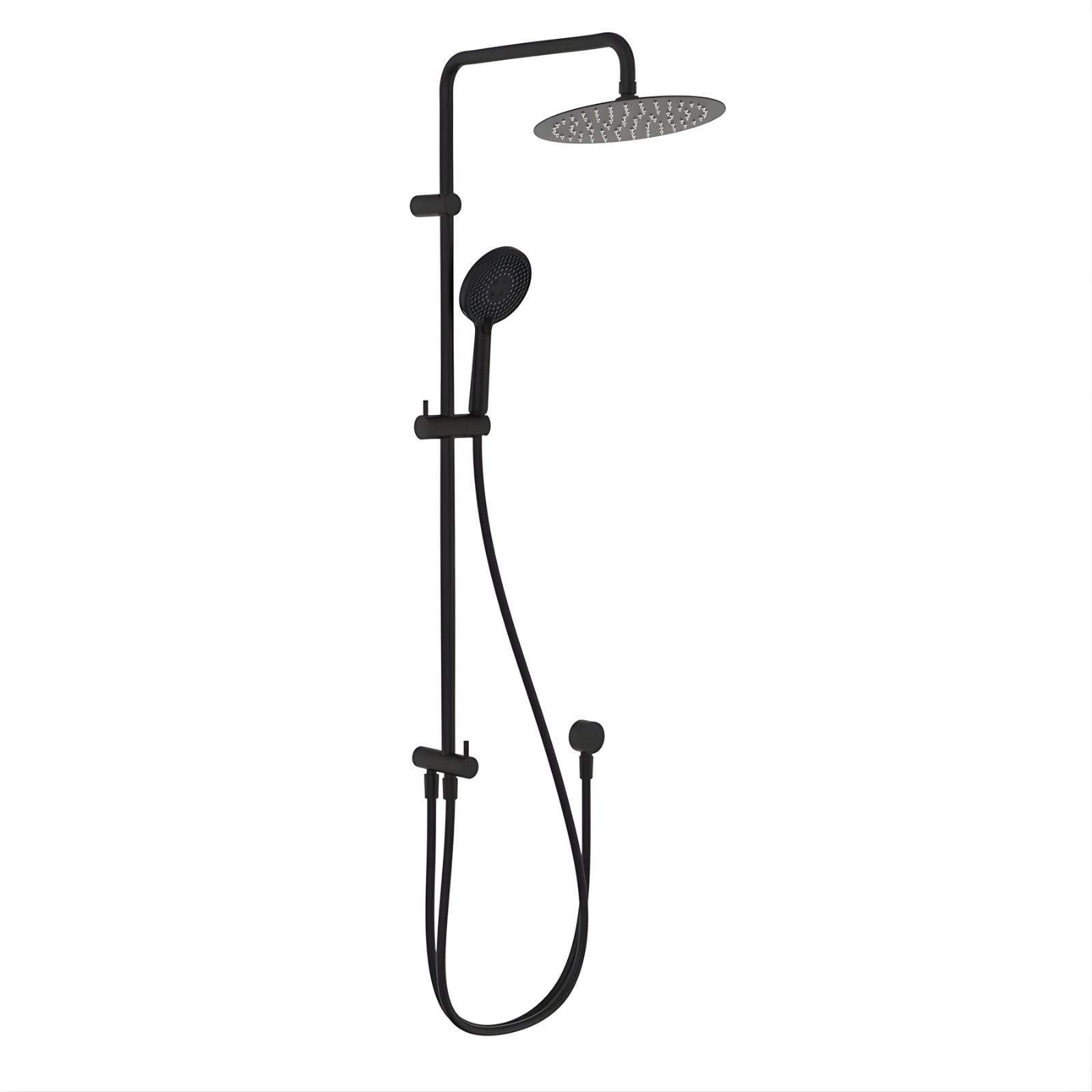Full Fienza Kaya Retrofit Twin Shower - Matte Black 455101B - The Blue Space