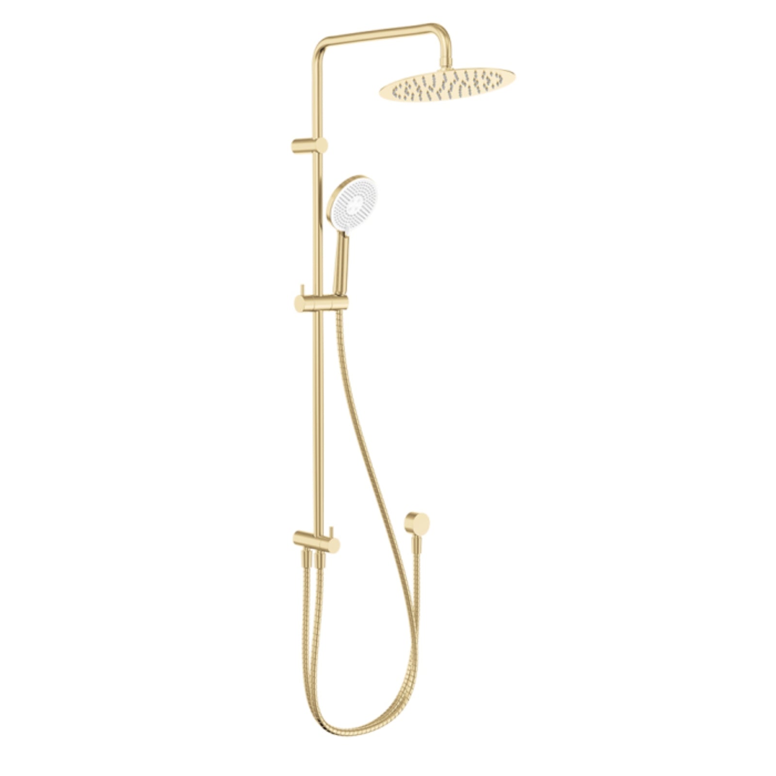 Full Fienza Kaya Retrofit Twin Shower - Urban Brass 455101UB - The Blue Space