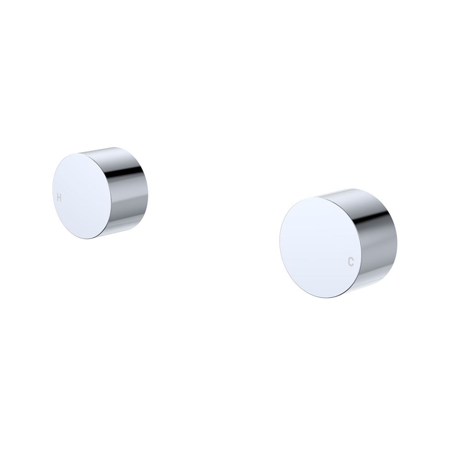 Fienza Kaya Round Wall Taps Chrome 338104-LF - The Blue Space