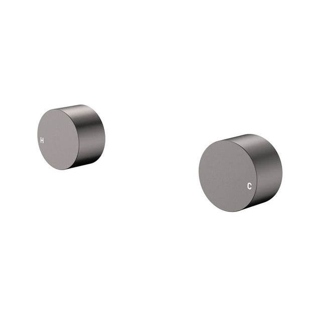 Fienza Kaya Round Wall Taps Gun Metal 338104GM-LF - The Blue Space