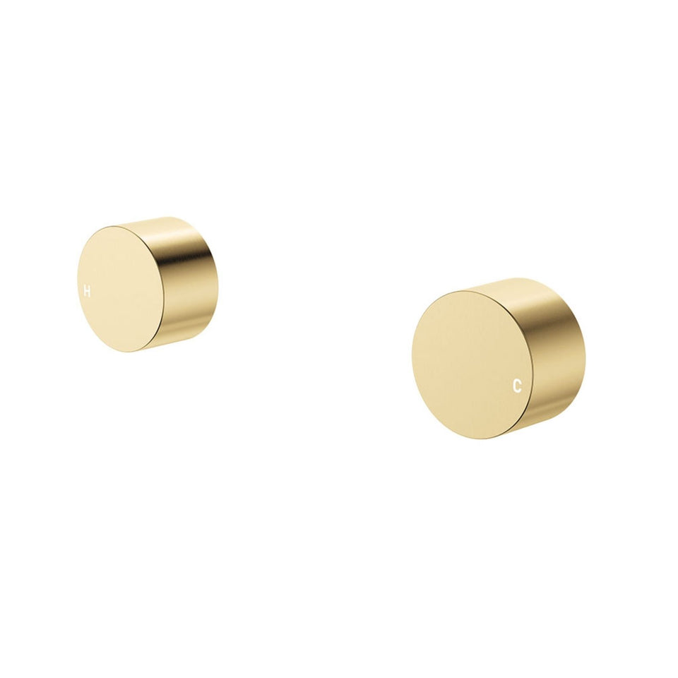 Fienza Kaya Round Wall Taps Urban Brass
