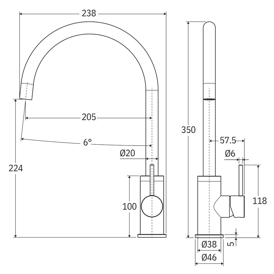 Fienza Kaya Sink Mixer Chrome