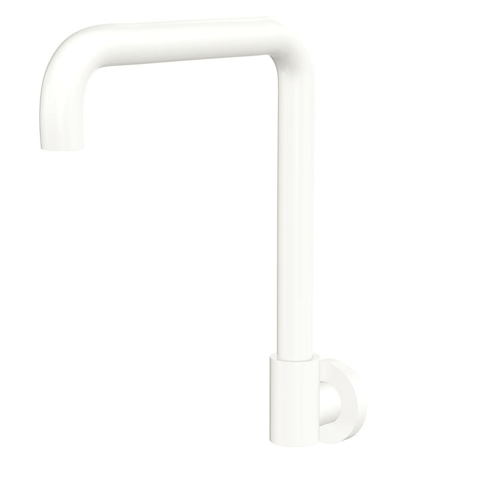 Fienza Kaya Squareline Wall Swivel Outlet Matte White