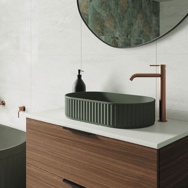 Lifestyle 1 Fienza Kaya Tall Basin Mixer Brushed Copper  228107CO - The Blue Space