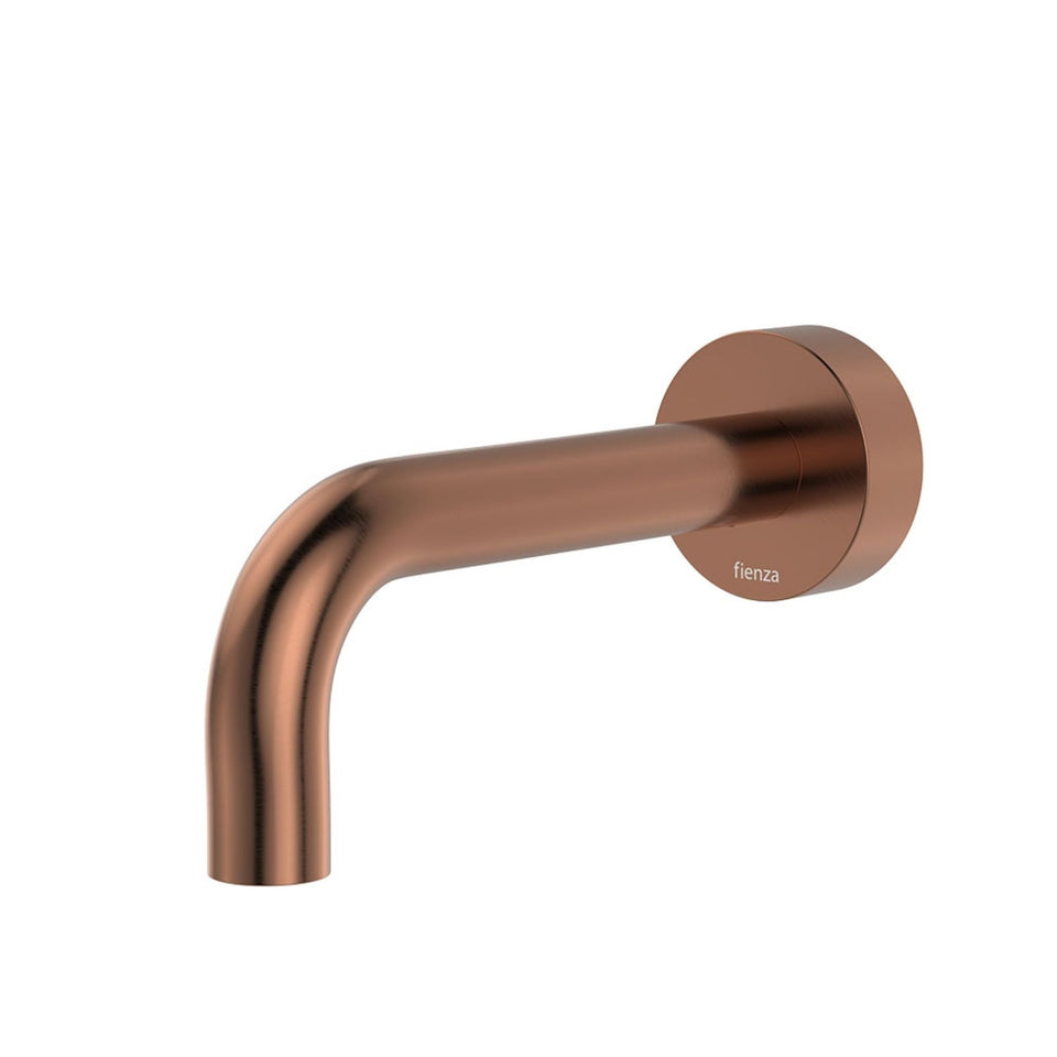 Fienza Kaya Wall Basin/Bath 130mm Outlet Round Plate Brushed Copper