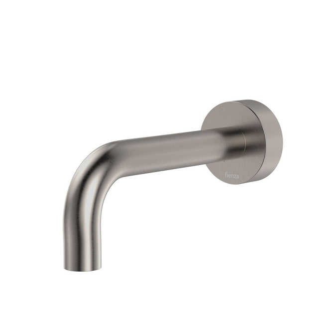 Fienza Kaya Wall Basin/Bath 130mm Outlet Round Plate Brushed Nickel 228121BN-LF - The Blue Space
